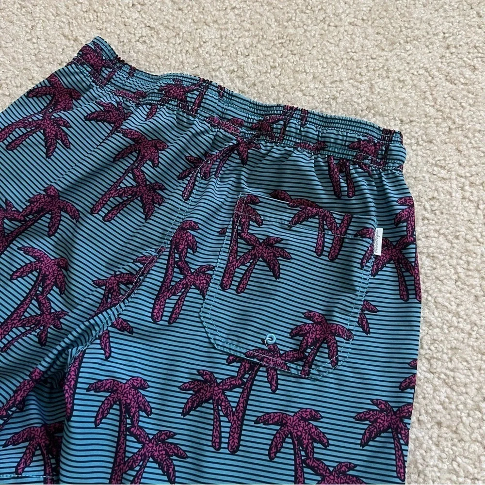 Maamgic Men Swim Shorts Trunks Sz Small Quick Dry Pool Beach Cocotier Rouge Blue
